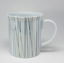 Threshold Mug Gold &amp; Silver White Porcelain Coffee Tea Cup 16 oz. - £17.40 GBP