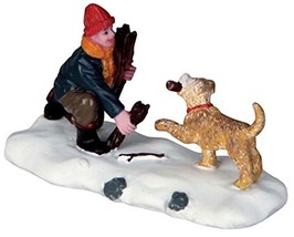 Lemax Vail Village 2016 Gathering Firewood # 62443 ~ Boy And Pup Figurine New - £7.94 GBP
