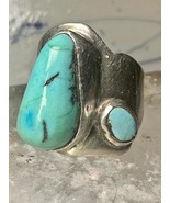 Navajo turquoise ring size 8.25 sterling silver pinky cigar band women g... - $205.62 CAD