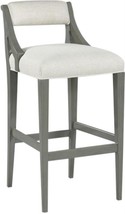 Counter Stool Woodbridge Georgian Gray Sahara Beige Linen Upholstered Welt - £1,075.15 GBP