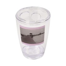 EVIDECO French Home Goods Seaside Clear Countertop Plastic Bathroom Tumb... - £6.75 GBP