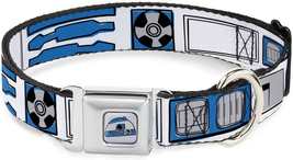 Star Wars R2D2 Inspired Dog Collar with Secure Seatbelt Buckle - £33.55 GBP