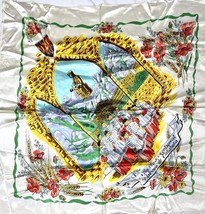 vintage scarf Ntra.Sra de Montserrat Patrona de Cataluna XLG  30&quot; Shiny ... - $27.72
