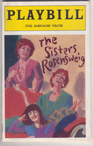THE SISTERS ROSENSWEIG ETHEL BARRYMORE 1993 THEATRE PLAYBILL &amp; TICKET RA... - $12.77
