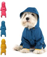 Dog Raincoat, Waterproof Dog Rain Coat with Hood, Reflective (Blue,Size:M) - £16.04 GBP
