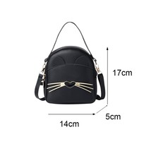 Women PU Leather Crossbody Messenger Bag  Cute Cat Korean  Backpack Girls Small  - £47.74 GBP