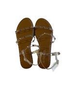 Falls Creek Womens Sandals Size 10 Clear Straps with Silver Studs Brand New - $21.88 CAD