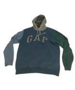 Gap Multicolor (Blue, Green, Gray)/ Color Block Hoodie, Medium, Excellen... - $1,041.67 MXN