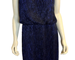 NWT Maggy London Royal Blue and Black Sleeveless Lined Metallic Dress Si... - $37.99