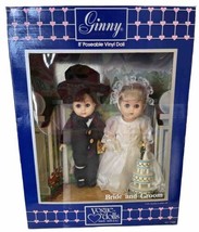 Vogue Ginny Bride Doll and Groom Wedding Clothes, Cake Topper 8&quot; Poseabl... - £16.97 GBP
