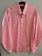 BUTTONED DOWN Dress Shirt Pink Supima Cotton-16.5/36 Slim Fit Mens L/S EUC - $12.38