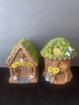 Fairy Garden Welcome Fairy Houses Set Of 2 NEW - $7.69