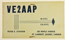 Vintage St-Lambert Quebec Canada Postcard QSL Card Amateur Radio 1962 - $2.97