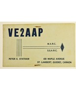 Vintage St-Lambert Quebec Canada Postcard QSL Card Amateur Radio 1962 - £2.35 GBP