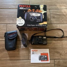 Pentax IQZoom EZY Autofocus 35mm Film Camera Point and Shoot Original Box Manual - £35.35 GBP