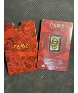 RARE YEAR OF THE DRAGON P.A.M.P. Suisse 5 Gram .9999 Fine Gold Bar In Assay - €678,89 EUR