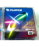 Fuji FUJIFILM Zip Disk IBM &amp; Mac Formatted  100MB  Lot of 21 Discs W/ Ca... - $21.78