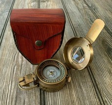 Vintage Solid Brass WWII Military Pocket Compass x-mas Gift item new - £39.39 GBP