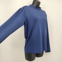 All in Motion Base Layer Top Size Large Blue Mock Neck Activewear Long S... - £12.58 GBP