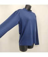 All in Motion Base Layer Top Size Large Blue Mock Neck Activewear Long S... - £12.55 GBP