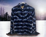 Roebuck and Co Boys Blue Mountains Button Down LSleeve Shirt Size M 10/1... - $21.77