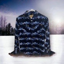 Roebuck and Co Boys Blue Mountains Button Down LSleeve Shirt Size M 10/1... - $21.77