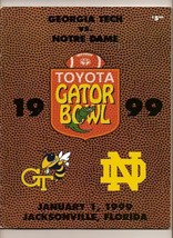 1999 Gator Bowl Game Program Georgia Tech Notre Dame - £65.36 GBP