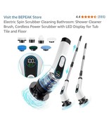 Cordless Electric Spin Scrubber with 7 Replaceable Attachments , Tub Til... - $826.55 MXN
