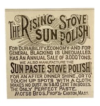 Rising Sun Paste Stove Polish 1894 Advertisement Victorian Morse Bros AD... - $19.99