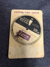 Lufkin Tools Time Saver Circular Chart Slide Rule Tap Threads Drill Screw 1963 - £4.66 GBP