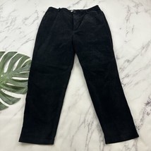 Bagatelle Womens Vintage 90s Suede Leather Pant Plus Size 20 Black Tapered - $45.53