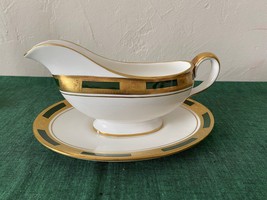 Aynsley EMPRESS LAUREL Gravy Boat &amp; Underplate England Bone China - £55.94 GBP