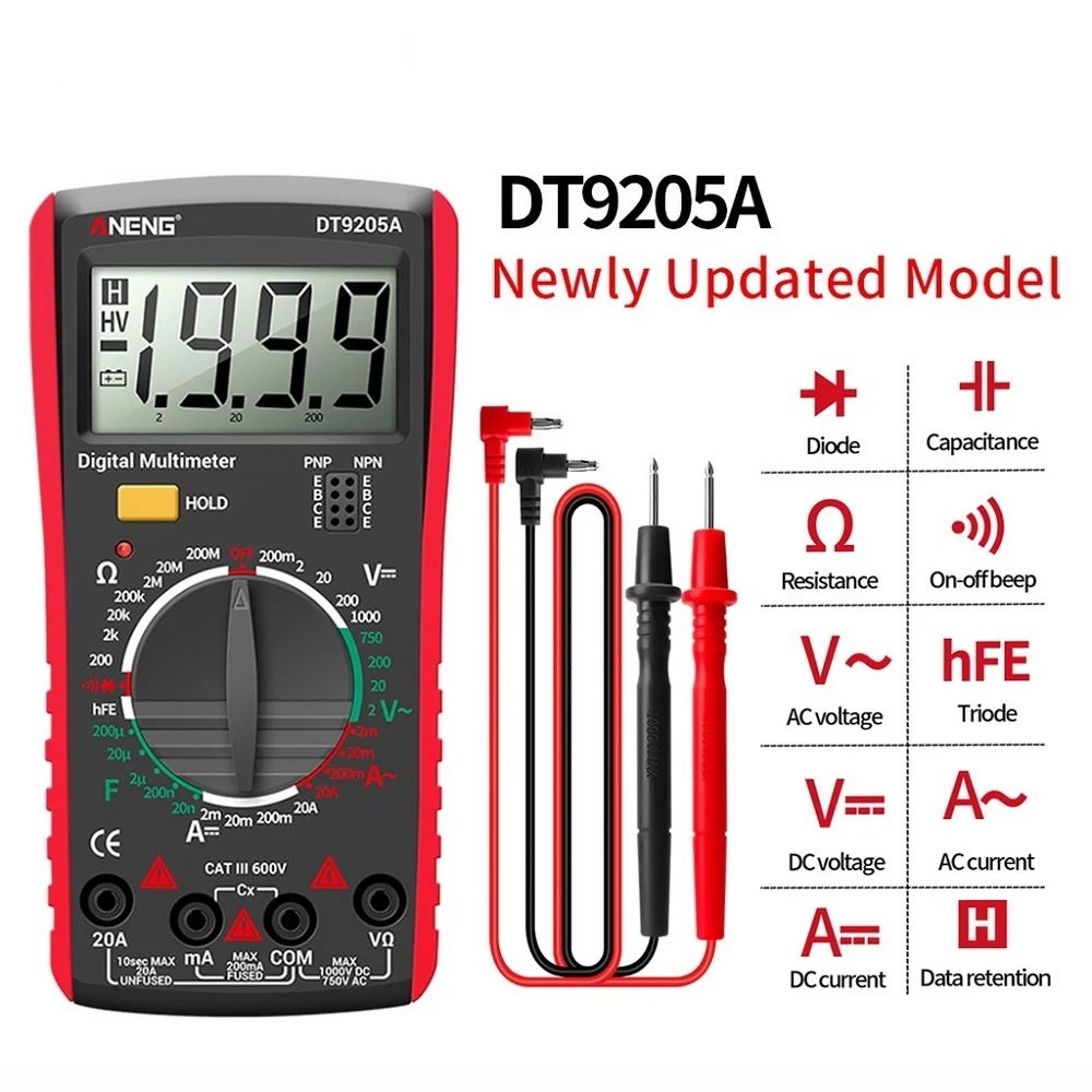 Newly Digital True RMS Professional Multimeter AC/DC Current Tester HFE Ohm Capa - £169.90 GBP