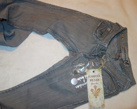 Laguna Beach Jeans Long Beach Straight Leg pants Fleur De Lis sz 23 new - $32.96