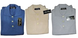 Men&#39;s Sweater Polo Shirt Long Sleeve Pure Or Wool Blend Winter Jersey Sh... - £35.88 GBP+