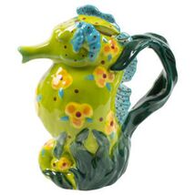 Seahorse 1589 3D Figural Ceramic Teapot Blue Sky 8.5&quot;H - $1,071.47 MXN