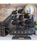 Nautical Marine Pirate Black Jolly Roger Cross Bones Skull Model Sail Sh... - $1,770.28 MXN