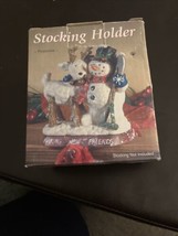 Polystone Stocking Holder Reindeer and Snowman - £7.50 GBP