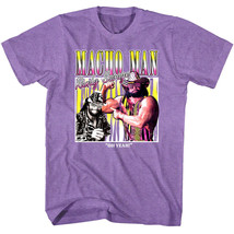 Macho Man Zebra Stripes Men&#39;s T Shirt Randy Savage Wrestling Legend WWE - £20.14 GBP+