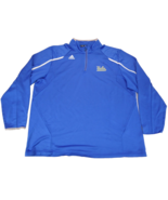 UCLA Bruins Mens Pullover 2XL Blue 1/4 Zip Long Sleeve Adidas Climalite - £15.01 GBP