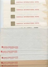 Kampala International Hotel 5 Sheets of Stationery &amp; 5 Envelopes Kampala Uganda  - $17.82