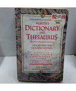 Webster&#39;s 2 in 1 Dictionary and Thesaurus - $4.02 CAD