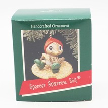 VTG Hallmark 1989 Spencer Sparrow, ESQ Christmas Ornament Bird on Sesame Cracker - $28.71