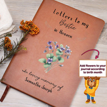 Letters to my Bestie in heaven Vegan Leather Journal, in loving memory o... - $61.45