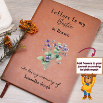 Letters to my Bestie in heaven Vegan Leather Journal, in loving memory of bestie - £38.49 GBP