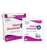 Dynarex White Nonwoven Island Dressing Sterile 4 x 4&quot;, 150 per Case - $100.15 CAD