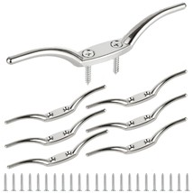 6 Inch Metal Rope Cleats Boat Cleat Boat Flagpole Cleat Hook, 6 Pcs Boat Deck Do - £26.54 GBP