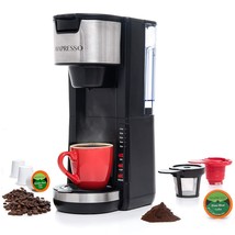 Mixpresso Single Serve 2 in 1 Coffee Brewer K-Cup Pods Compatible &amp; Grou... - $98.99