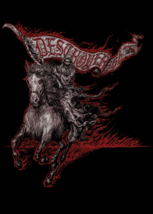 DESTROYER 666 Wildfire FLAG CLOTH POSTER BANNER Black Metal - £15.79 GBP