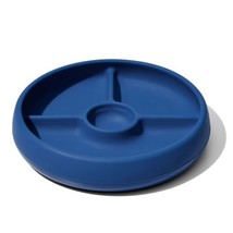 OXO Tot Silicone Divided Plate Navy , 6.8x1.3 Inch (Pack of 1) -New without tags - £11.01 GBP